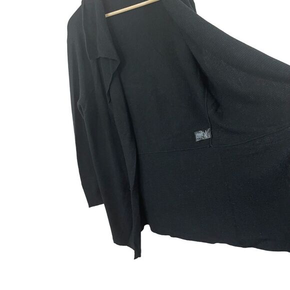 Nic+Zoe X-Large Cardigan Duster Sweater Black Open Front Long Sleeve Womens - Picture 4 of 8